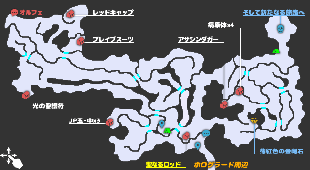 5章 彩晶の坑道の攻略マップ