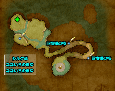 ドラクエ11 PS4「ダーハラ湿原・北西の高台」の地図／マップ