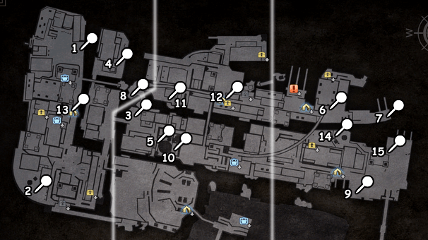 FF15 エピソードイグニス「オルティシエの記録」の入手場所が記されたマップ
