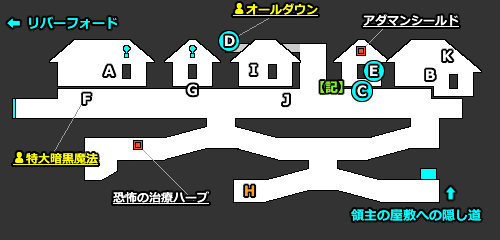 オクトパストラベラー「リバーフォード -下層-」のマップ